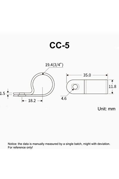 Choice CC-5 أبيض 100 قطعة مشابك كابلات بيضاء على شكل حرف R، تثبيت بالبراغي، ن...