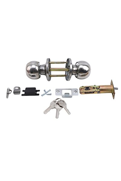 Choice مقبض باب دائري من سبائك الألومنيوم الفضي، مقبض قفل دوار، مقبض باب معدن...