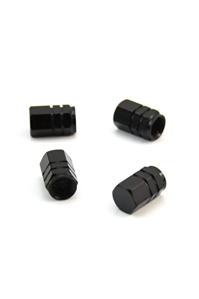 Choice أغطية صمامات إطارات سوداء من الألومنيوم (4 قطع) - أغطية أنيقة لعجلات ا...