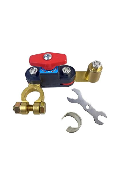 Choice مفتاح فصل بطارية السيارة مطلي بالنحاس، مزود بمفتاح رئيسي صغير وطرف بطا...