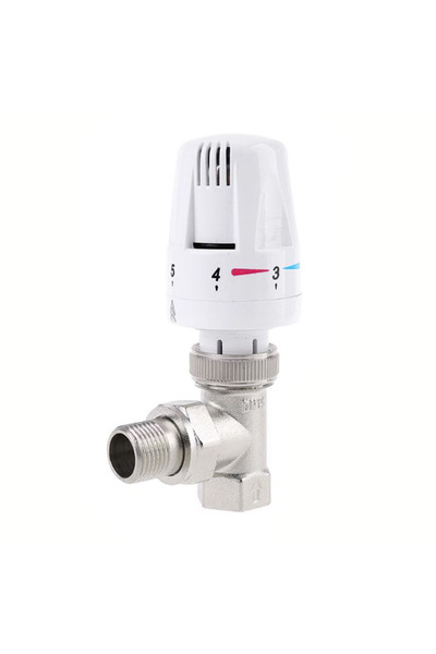 Choice1 صمام رادياتير حراري من النوع الزاوي DN15، قطعة واحدة، لتدفئة الأرضيات...