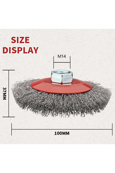 Choice 100mm SI FANG M14 Thread Twisted Steel Wire Wheel Cup Brush for Angle ...
