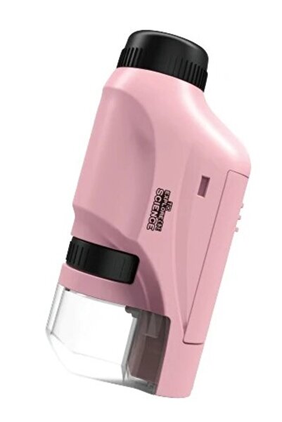 Choice مجهر وردي اللون، تكبير 60-120x، مجهر يدوي للمختبرات، يعمل بالبطارية، م...