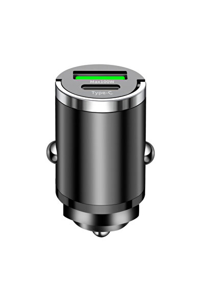 Choice 100W Black Mini 100W PD QC3.0 Pull Ring Fast Charging Car Charger USB ...