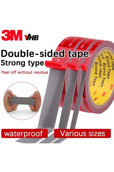 3M 20mm-0.78in 3M-118in Silver Double-sided Adhesive VHB Strong Double-sided ...