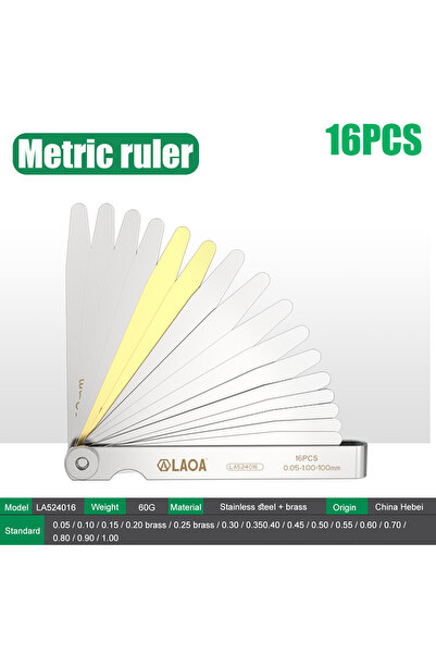 Choice3 مجموعة مقاييس سماكة من الفولاذ المقاوم للصدأ من لاوا، 16 قطعة، أداة ق...