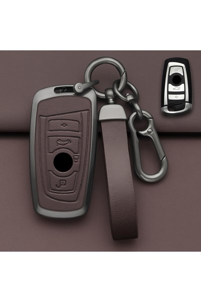 Choice 4 Button Gray Alloy Style Car Key Case Cover Shell Fob For BMW F20 F30...