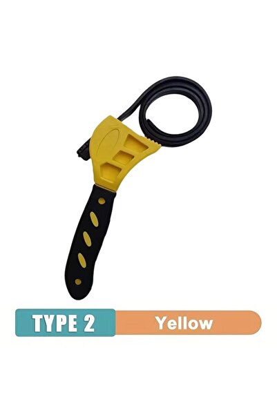Choice Yellow Adjustable Strap Spanner Wrench Belt Oil Filter Puller Removal ...