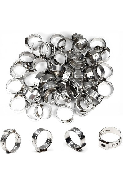 Choice21 7.3-9.0mm 50 PCS Single Ear Hose Clamps 5.3-42mm Multiple specificat...