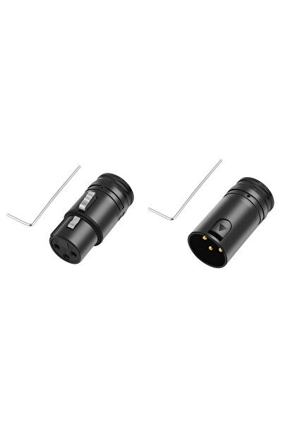 choice2 محول لحام ميكروفون XLR صغير الحجم (ذكر/أنثى) مع مفتاح ربط، محول XLR ا...