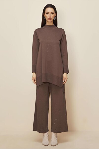 Alvina Stone Printed Tricot Suit with Pants 45863