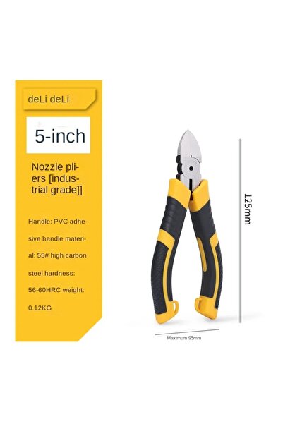 Deli 5 inches Diagonal pliers CR-V plastic pliers 5 / 6 inch jewelry wire and...