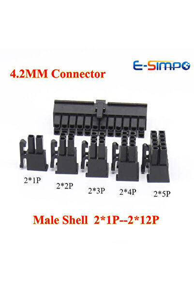 Choice3 2x4P 10PCS 4.2mm 5557-R 5557 Black Automotive Connector Male Plug Hou...