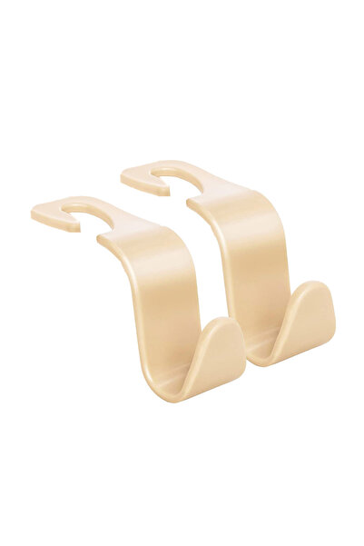 Choice3 Beige 2pcs Universal Car Seat Headrest Hook Storage Hanger for Handba...