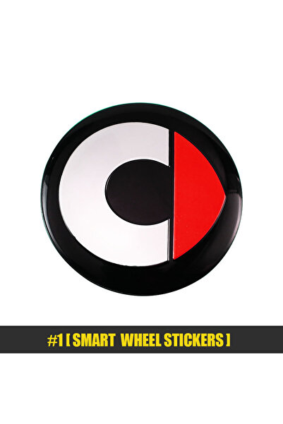 Choice 4 قطع - ملصقات تزيين مركز عجلات السيارة باللون الأحمر، ملصقات شعار من ...