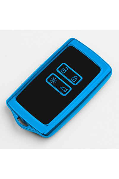 Choice غطاء مفتاح سيارة أزرق اللون لسيارات رينو أسترال، كابتور، أركانا، كوليو...