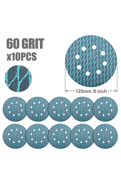 Choice6 10 قطع من ورق الصنفرة CMCP ذو حبيبات 60، 10 قطع من أقراص الصنفرة الما...