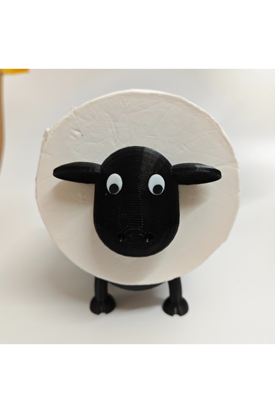 Choice black Adorable Sheep-Shaped Toilet Paper Holder - Durable Plastic Home...
