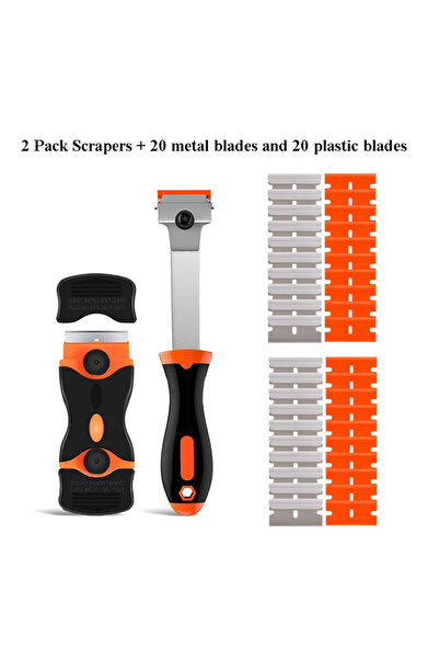 Choice مجموعة من 42 قطعة من أدوات كشط الزجاج ذات الشفرات المعدنية والبلاستيكي...