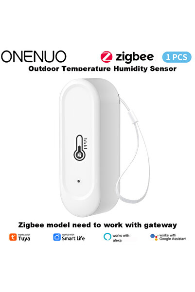 Choice مقياس حرارة منزلي خارجي مقاوم للماء بمعيار IP65 من Tuya ZIgbee، مزود ب...