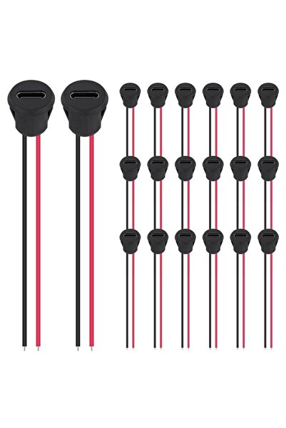 Choice 20 قطعة من موصلات USB من النوع C الأنثوية ذات سنين للتثبيت المباشر