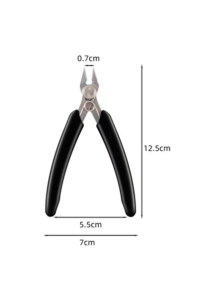 Choice1 كماشة سوداء عالمية من الفولاذ المقاوم للصدأ، لقطع الأسلاك الإلكترونية...