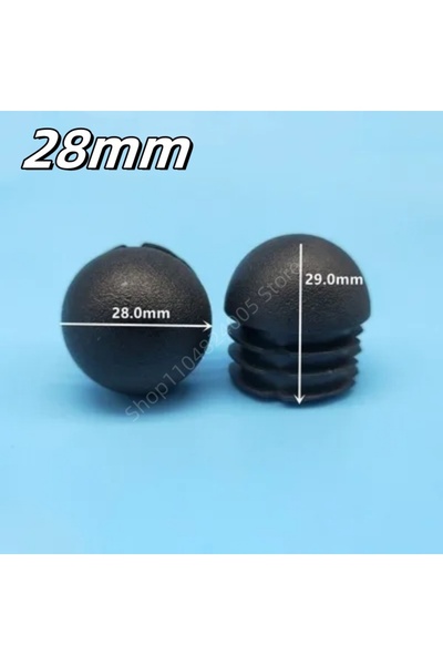 Choice 16 قطعة من سدادات الأنابيب البلاستيكية السوداء المستديرة مقاس 28 مم، 1...