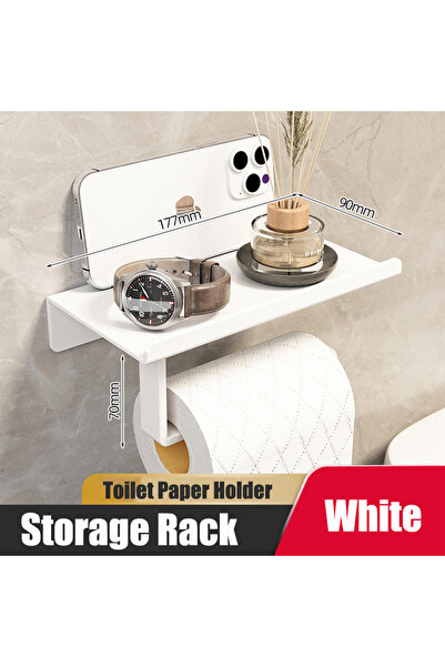 Choice1 White Toilet Paper Holder Storage Rack Kitchen Towel Placement Of Sea...
