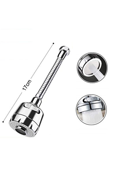 choice2 فوهة صنبور مياه طويلة قابلة للدوران 360 درجة، بخاخ صنبور، وضعان/3 أوض...