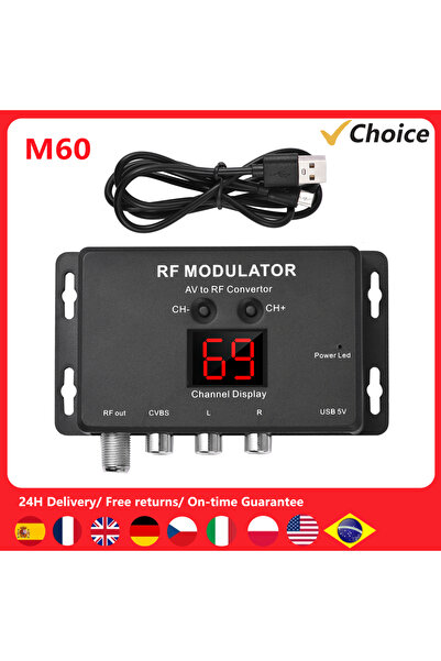 Choice مُعدِّل الترددات اللاسلكية M60، محول من AV إلى RF