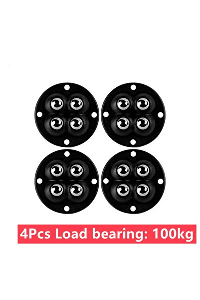 Choice5 D black 4Pcs Furniture Casters Wheels 1/2/3/4 Beads Pulley Self Adhes...