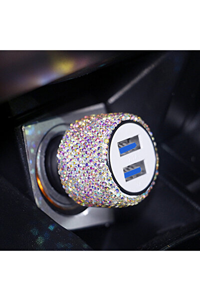 Choice Colorful Car Bling USB Styling Diamond Car Accessories Interior Car Du...