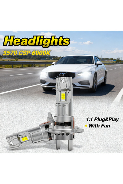 Choice3 مروحة توربو H7 6500K عدد 2، عالية الجودة، 30000 لومن، 150 واط، مصابيح...