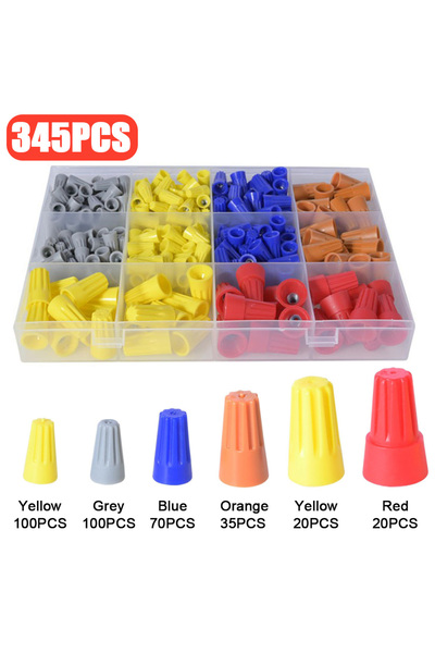 choice2 345 قطعة من موصلات الأسلاك السريعة ذات غطاء التجعيد، موصلات أسلاك كهر...