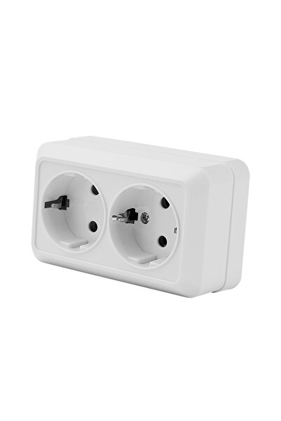 Choice5 EU 2 Socket With Ground White With Ground Classic Flame Retardant Pai...