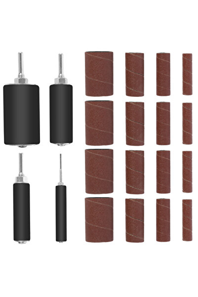 Choice مجموعة من 20 قطعة من أسطوانة الصنفرة بدرجات خشونة #80 و #120، أكمام در...