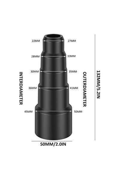 Choice طقم محولات مكنسة كهربائية عالمي مكون من قطعتين، موصل خرطوم بخمس طبقات،...