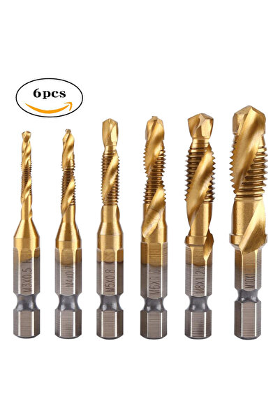 Choice مجموعة من 6 قطع من رؤوس مثقاب سداسية مركبة مترية، ذات ساق سداسية، مصنو...