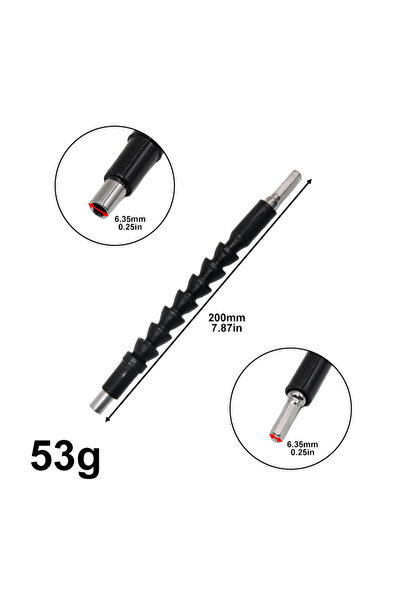 choice2 200mm black 200-300mm hexagonal handle black soft shaft hand drill sc...