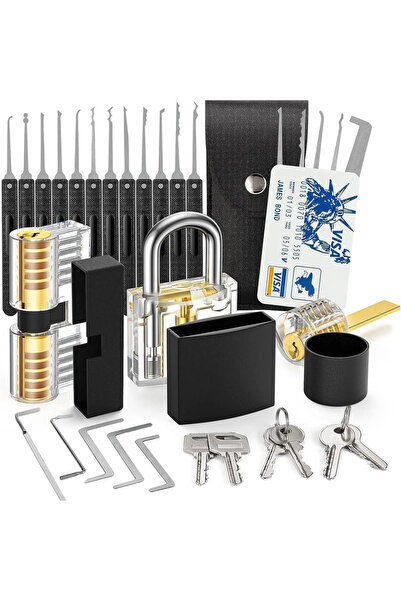 Choice مجموعة أدوات فتح الأقفال مكونة من 36 قطعة، أدوات شفافة لصانعي الأقفال،...
