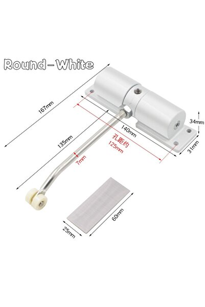 Choice جهاز إغلاق أبواب أوتوماتيكي مربع أسود اللون، آمن، مزود بنابض مزدوج، صا...