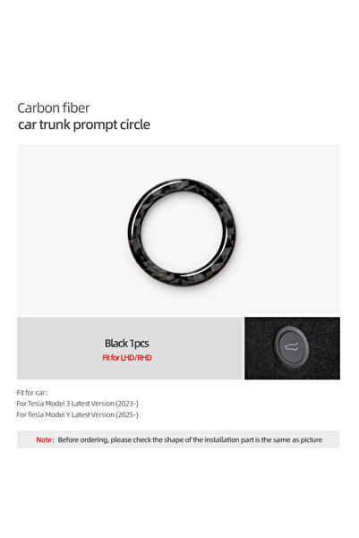 Choice مفتاح صندوق الأمتعة الخلفي من ألياف الكربون الأسود الجديد لسيارات تسلا...