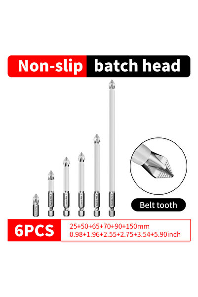 Choice مجموعة من ست قطع: رؤوس مفكات براغي مانعة للانزلاق، رؤوس مفكات براغي مت...