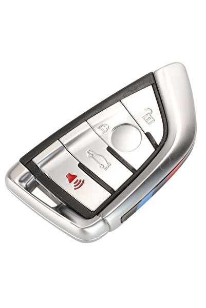 Choice1 غطاء مفتاح سيارة ذكي من جينغيوكين، فضي اللون، 4 أزرار، 3/4 أزرار، متو...