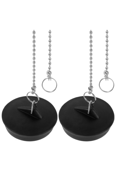 Choice black 2pcs 2 Pcs Sink Plug Universal Drain Stopper With Round Beaded C...