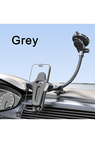 Choice GRAY 11.8-Inches Long Arm Gooseneck Windshield/Dashboard Car Phone Hol...