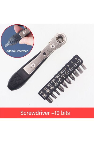 Choice 02 Batch Socket Ratchet Screwdriver 36-tooth with Batch Socket Two-way...