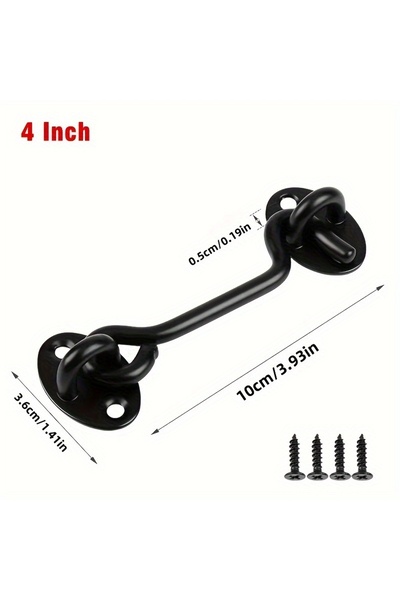 Choice خطاف نافذة مقاوم للرياح مقاس 4 بوصات، مزلاج خطاف نافذة قديم الطراز، خط...