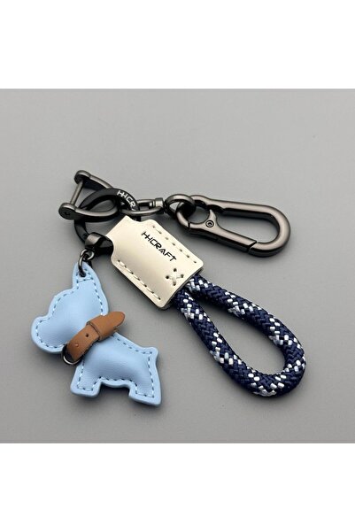 Choice Style 3 French Bulldog Keychain Handmade Genuine Leather, Braided Rope...