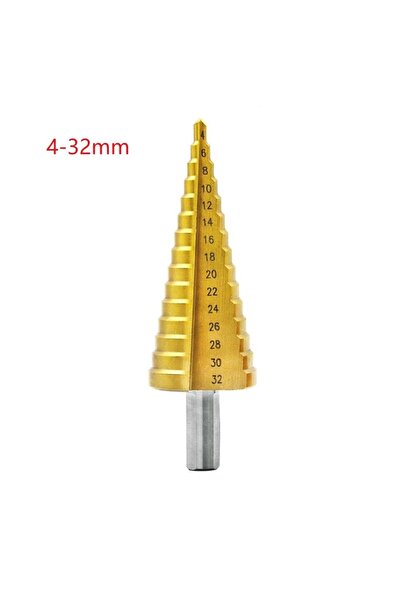 choice2 مثقاب معدني مطلي برأس مخروطي متدرج فولاذي 4-32 مم، قاطع ثقوب، مثقاب م...